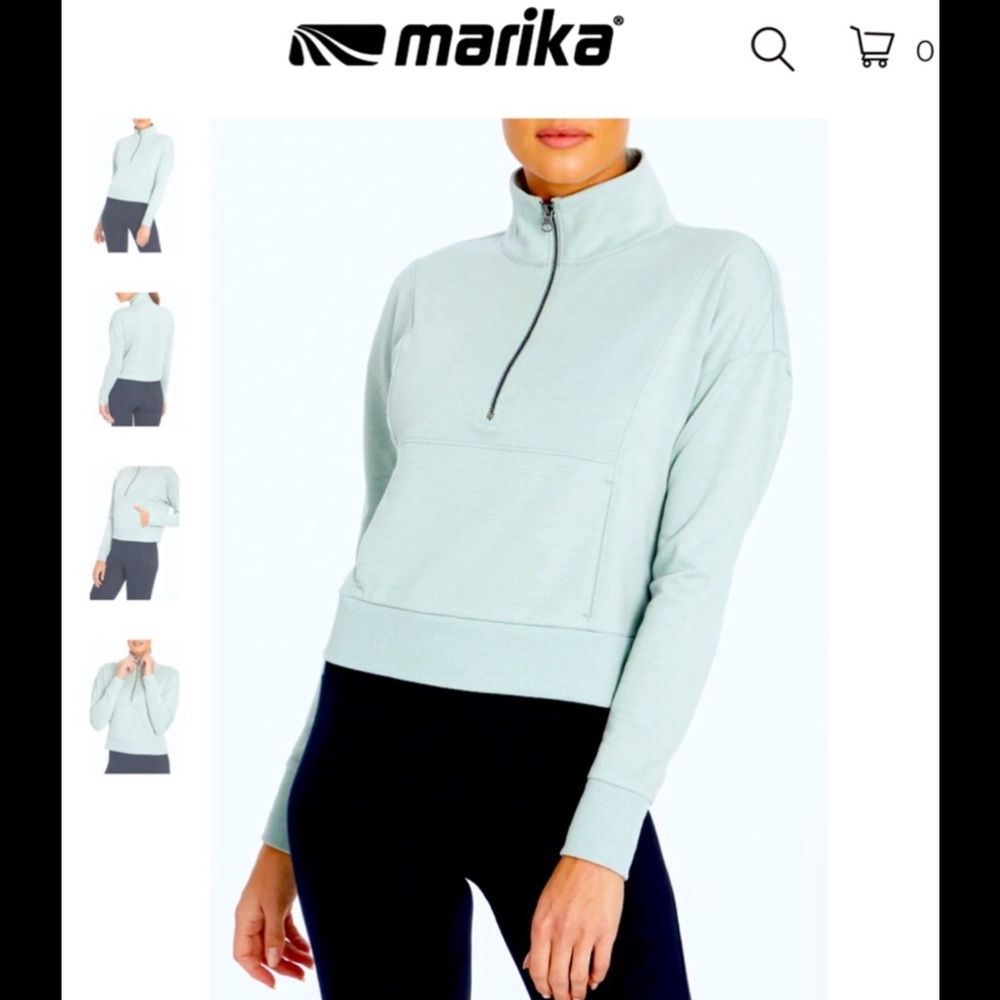 NEW! Marika Crop Quarter Zip Pullover